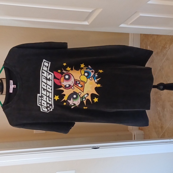 DOLLSKILL 2x oversized faded black short sleeves tshirt POWDERPUFF GIRLS - Picture 8 of 10